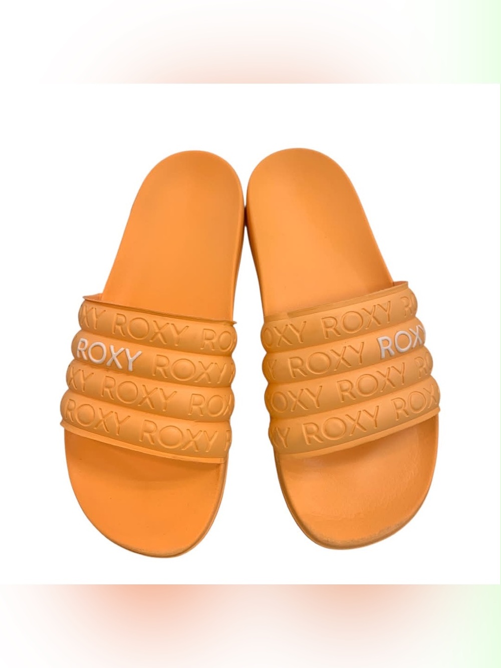 Roxy Orange Logo Slide Sandals S9